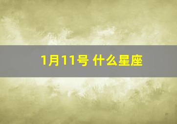 1月11号 什么星座